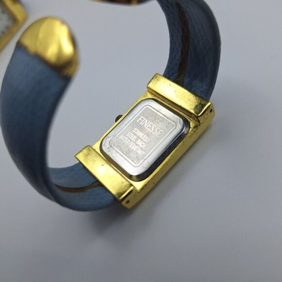 Finesse Watches Set 3 Blue Pink Quartz Stainless Cuff - Picture 6 of 8